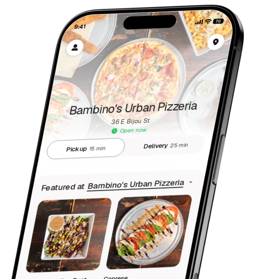 Bambino's Urban Pizzeria app preview